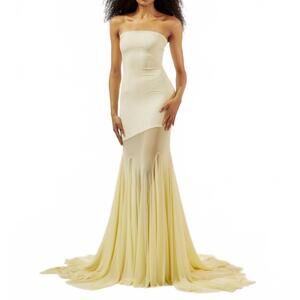 NEW DEME BY GABRIELLA dahlia gown in yellow butter